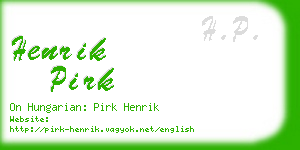 henrik pirk business card